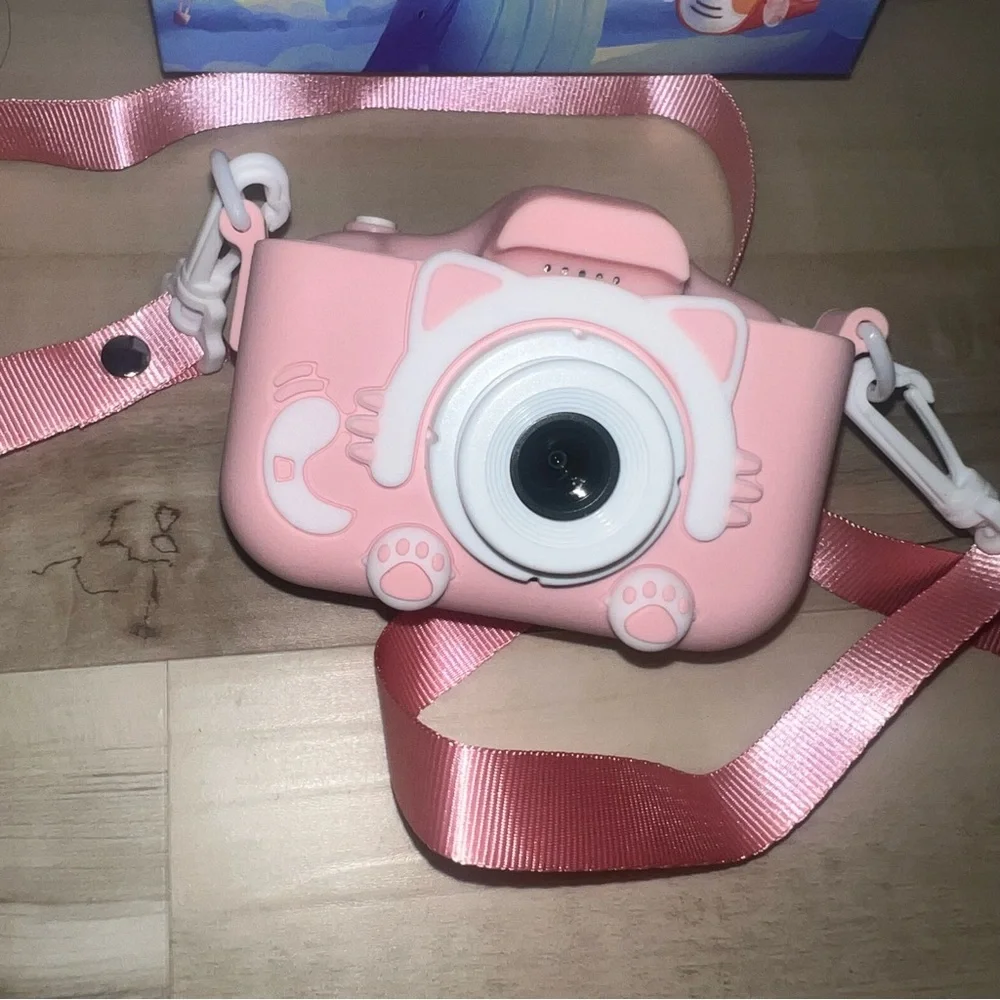Adorable Pink Kids' Kitty Cat Camera